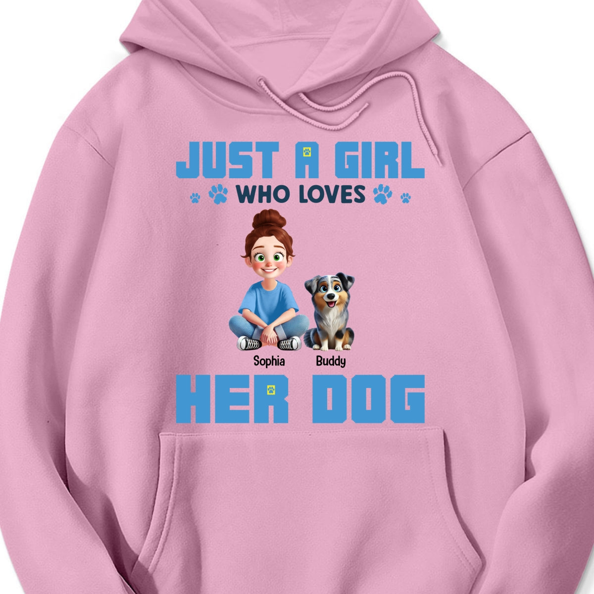 Animation Cartoon Just A Girl Who Loves Her Dogs Personalized Shirt, Gift For Dog Lovers