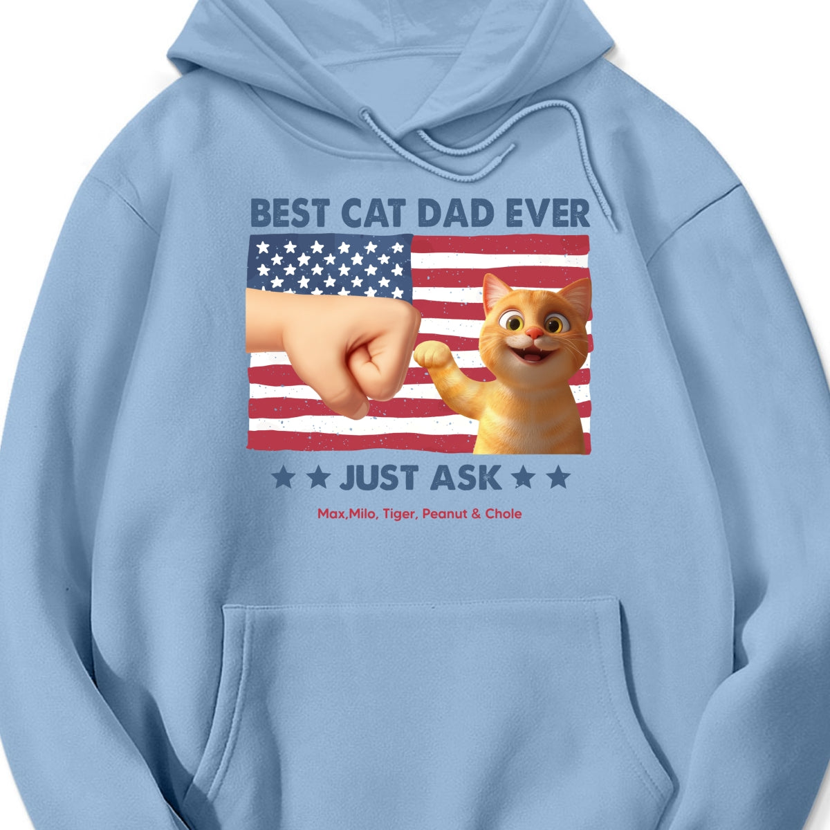 Best Cat Dad Nation Flag Personalized Shirt, Cute Cartoon Funny Cats, Gift for Cat Dads
