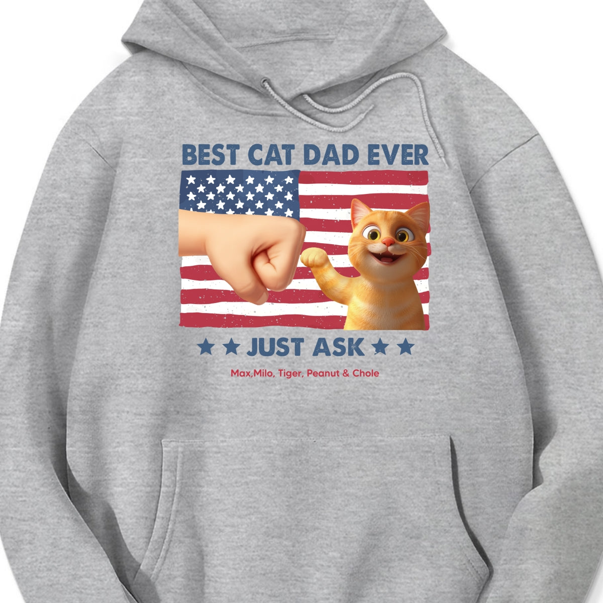 Best Cat Dad Nation Flag Personalized Shirt, Cute Cartoon Funny Cats, Gift for Cat Dads
