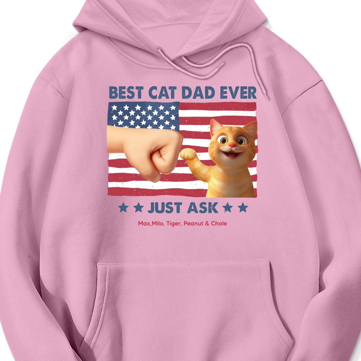 Best Cat Dad Nation Flag Personalized Shirt, Cute Cartoon Funny Cats, Gift for Cat Dads