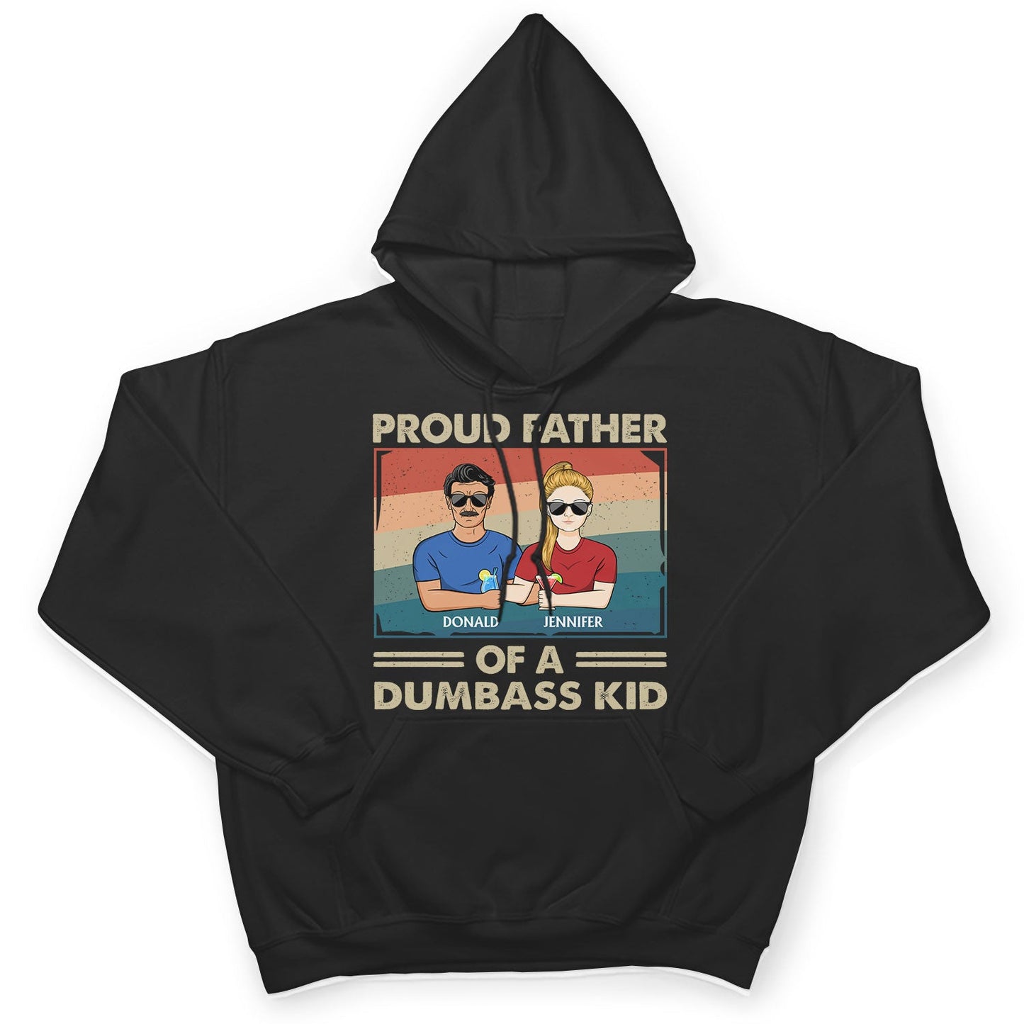 Proud Father Of A Few - Funny Gift For Dad, Father, Grandpa - Personalized Hoodie