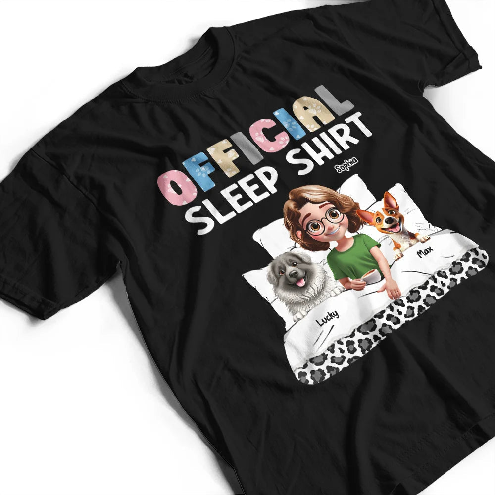 Dog Mom Official Sleep Shirt - Personalized T Shirt