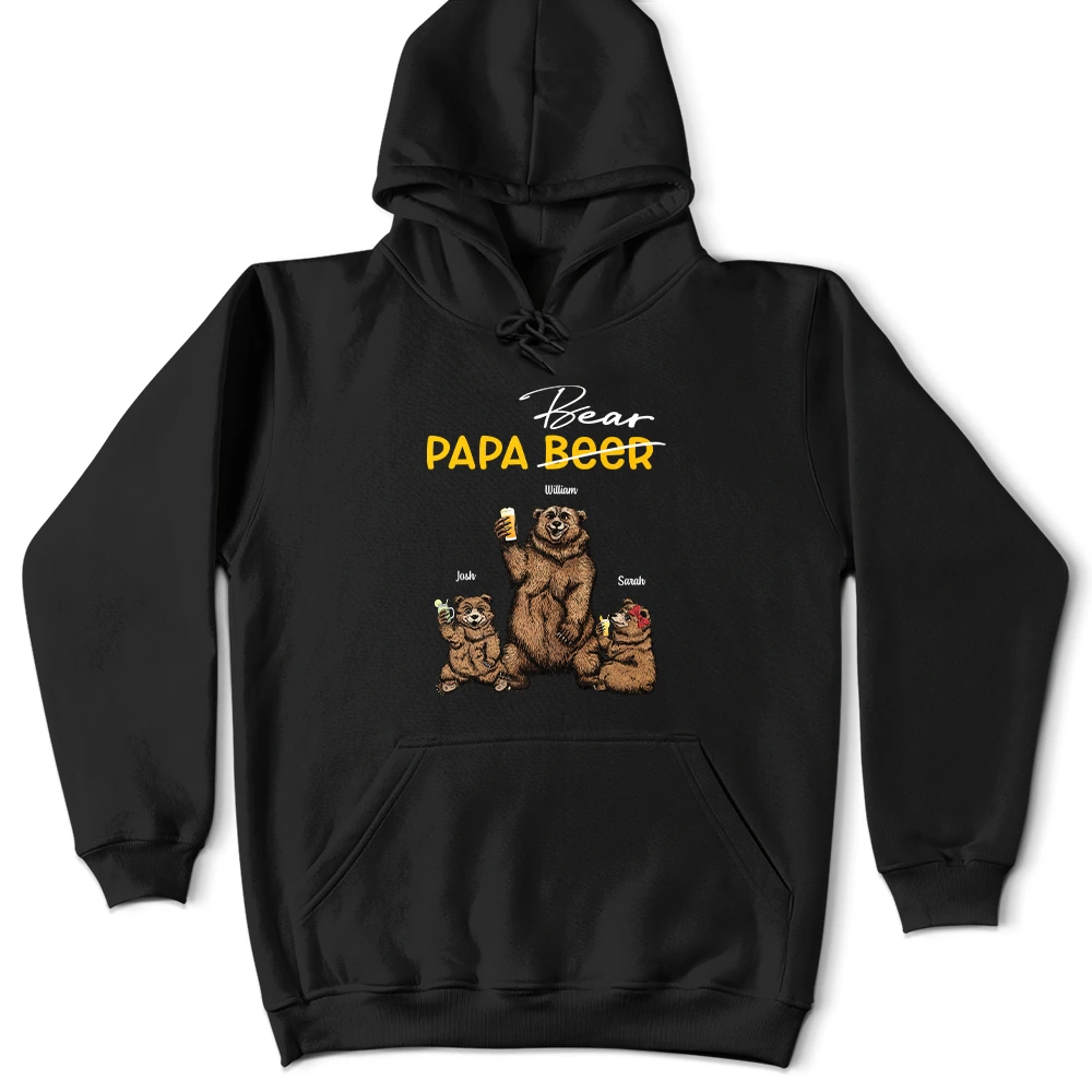 Papa Beer Papa Bear - Personalized T Shirt