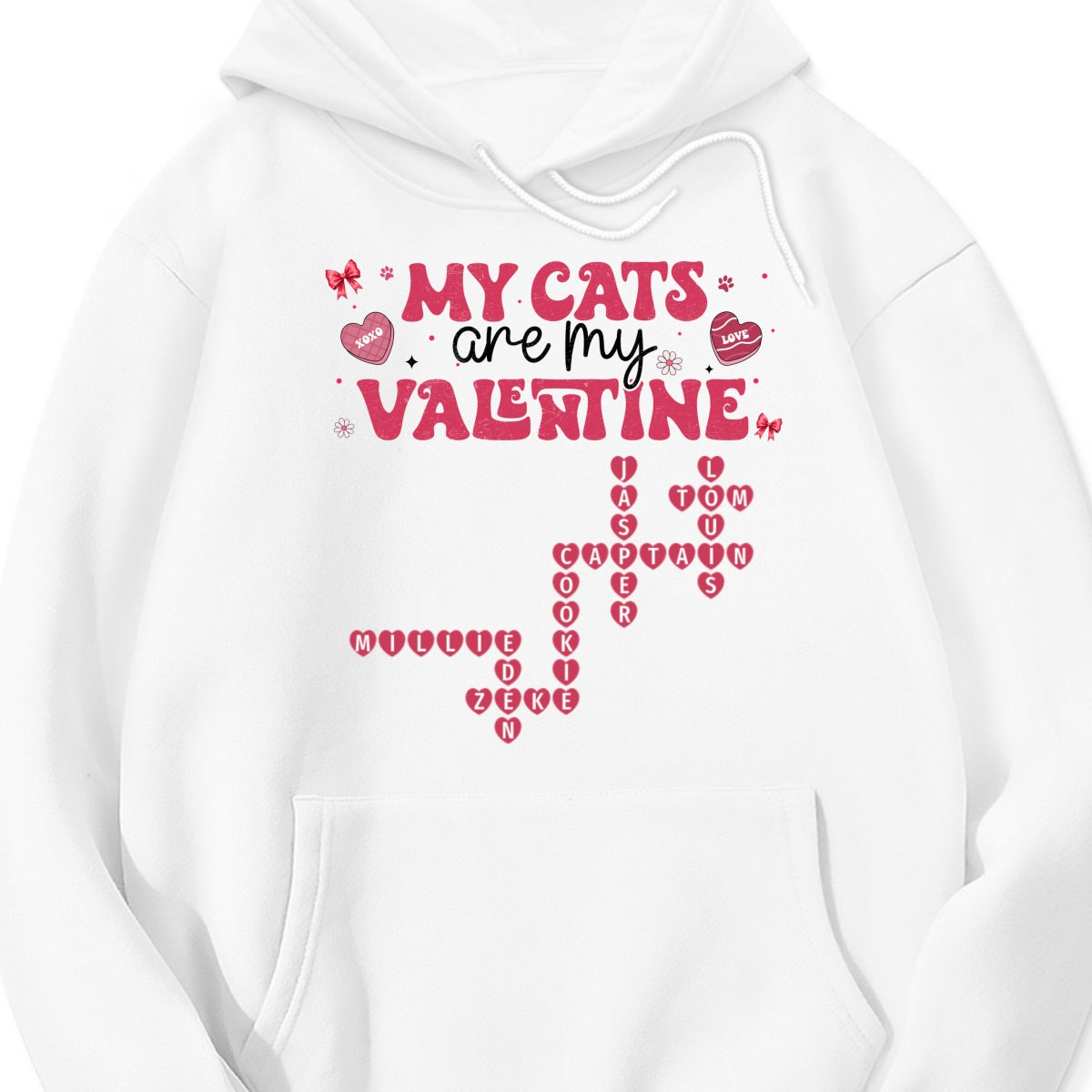 My Dogs Cats Are My Valentine Crossword Puzzle Art Valentine's Day Gift For Pet Lover Personalized Shirt