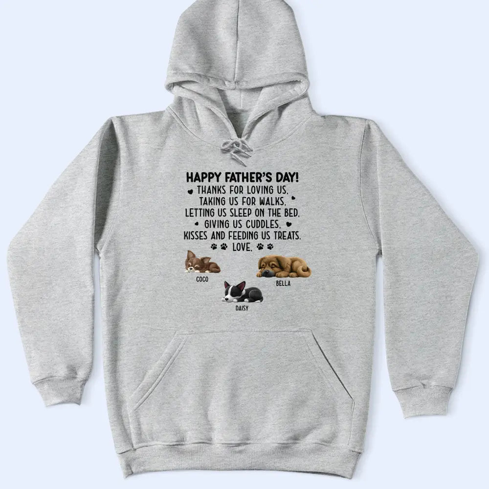 Sleeping Dog Thanks For Loving Me - Personalized T Shirt