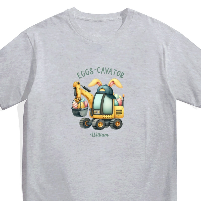 Eggs-Cavator Boy Girl Watercolor Personalized Baby Onesie Baby Shirt