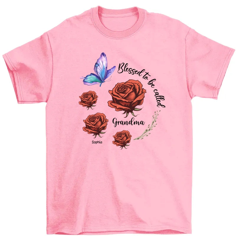 Blessed To Be Called Mom Grandma Circle Birth Month Flowers Personalized Shirt, Mother's Day Gift for Moms, for Grandmas
