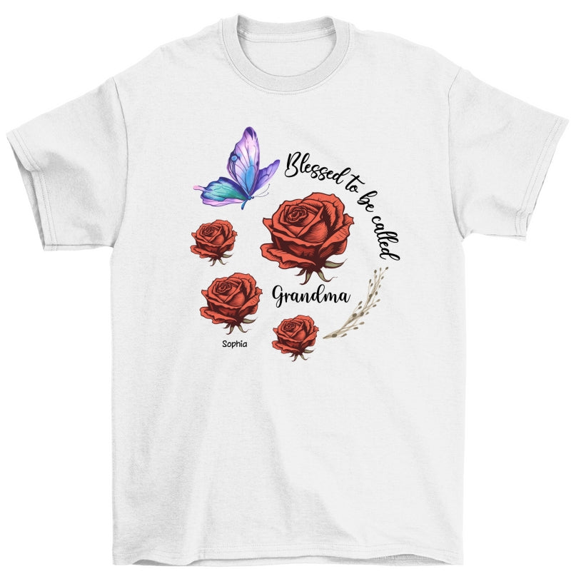 Blessed To Be Called Mom Grandma Circle Birth Month Flowers Personalized Shirt, Mother's Day Gift for Moms, for Grandmas