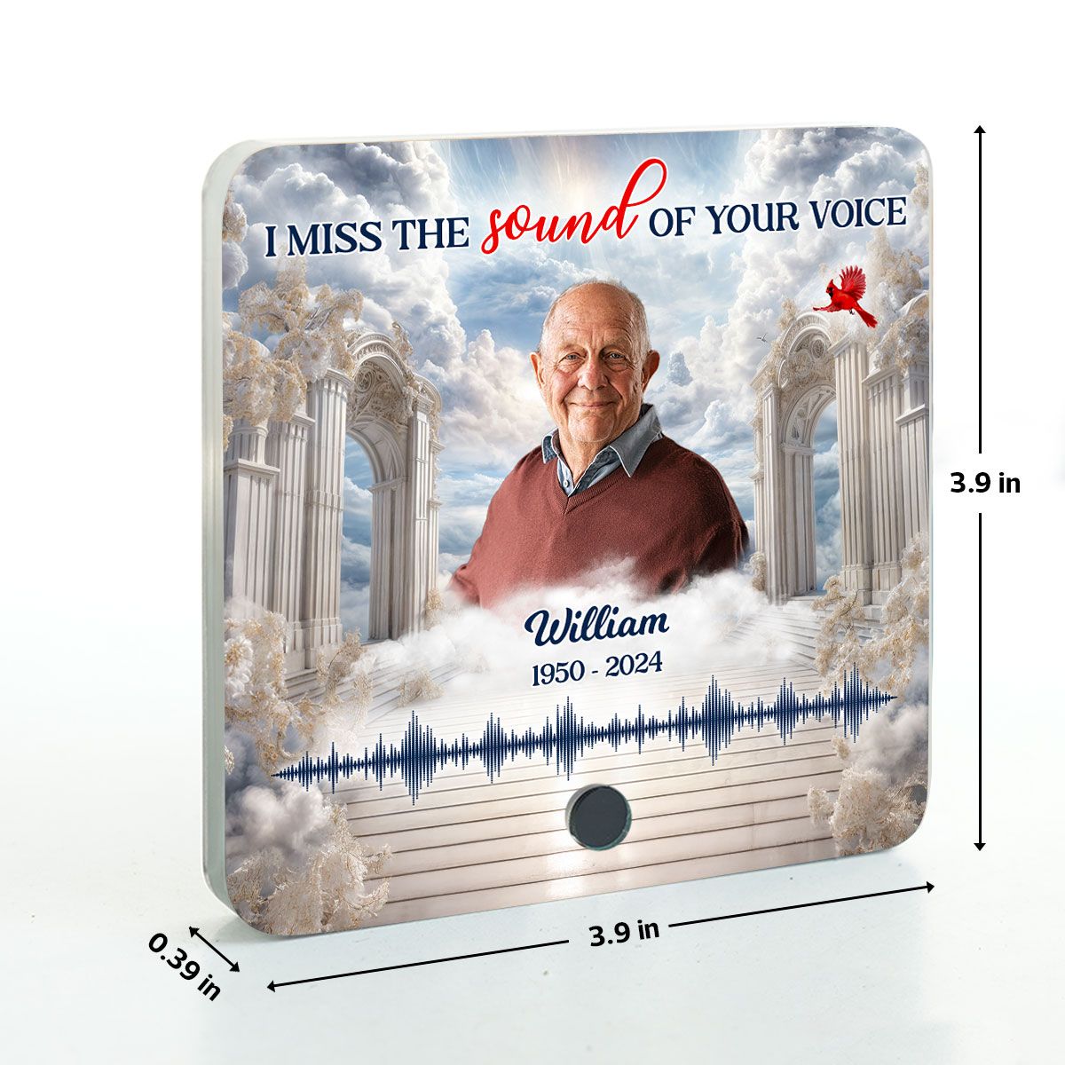 Heaven Gate Custom Photo Personalized Music Fridge Magnet, Memorial Keepsake, Remembrance Gift