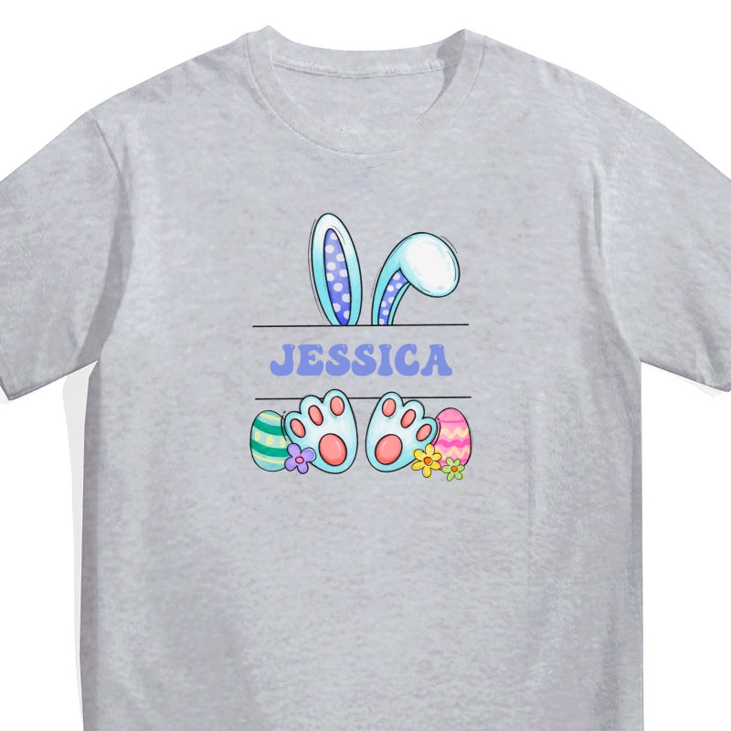 Cute Easter Bunny Personalized Baby Onesie Baby Shirt - Custom Baby Name