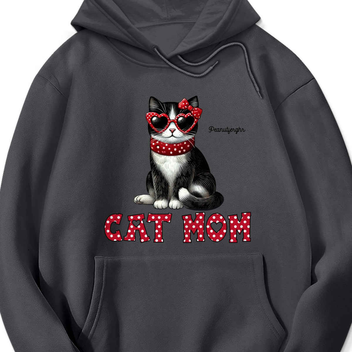 Cat Mom Valentine Pattern Personalized Shirt, Valentine's Day Gift for Cat Moms