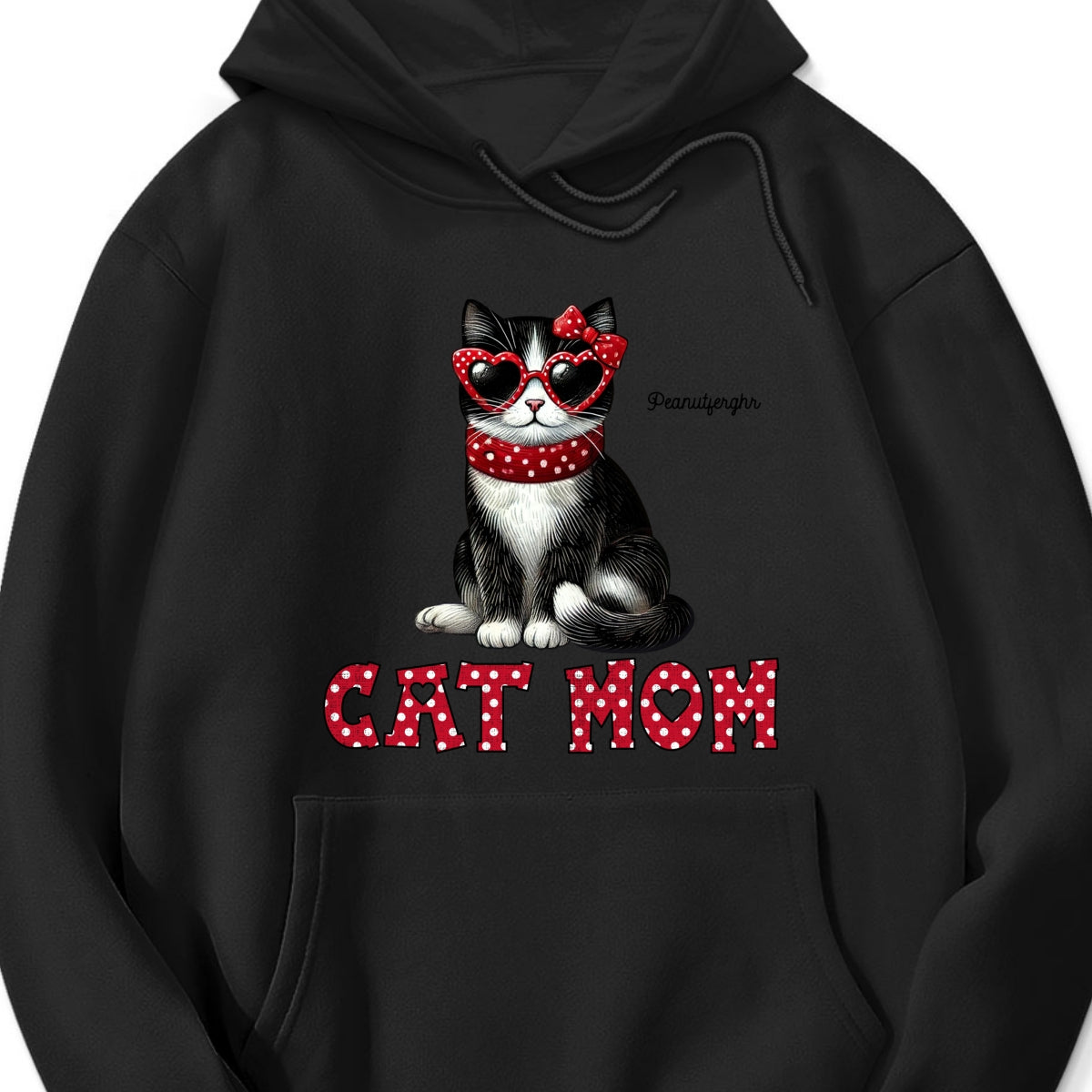 Cat Mom Valentine Pattern Personalized Shirt, Valentine's Day Gift for Cat Moms
