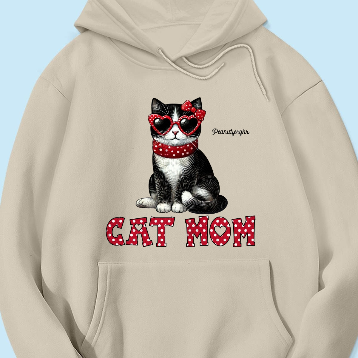 Cat Mom Valentine Pattern Personalized Shirt, Valentine's Day Gift for Cat Moms