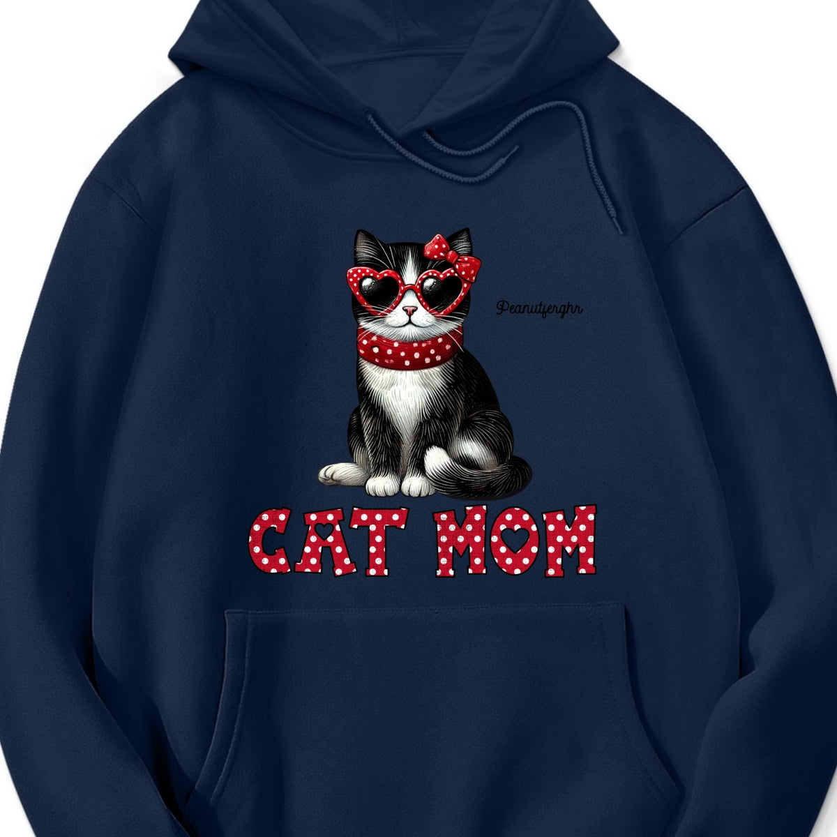 Cat Mom Valentine Pattern Personalized Shirt, Valentine's Day Gift for Cat Moms