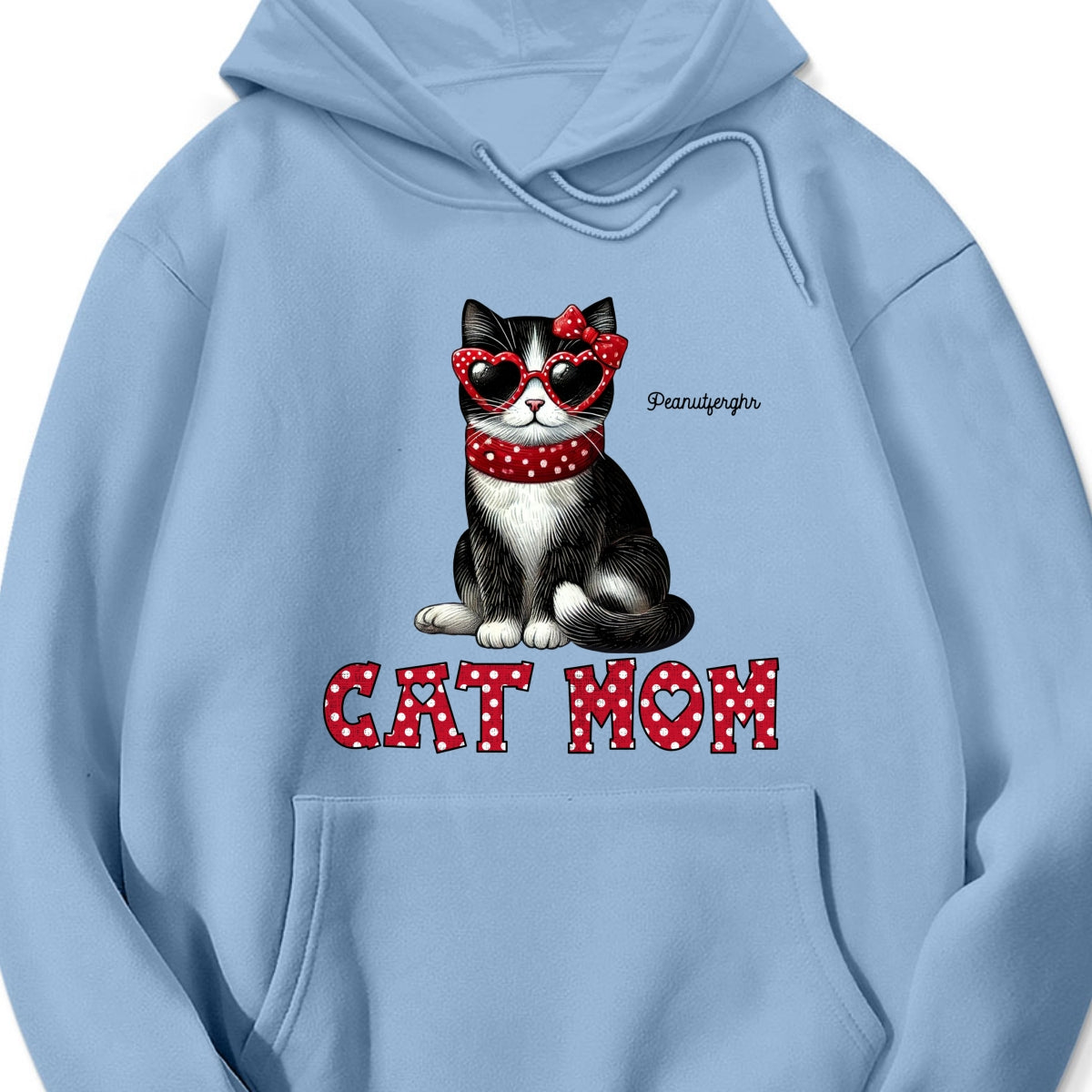 Cat Mom Valentine Pattern Personalized Shirt, Valentine's Day Gift for Cat Moms