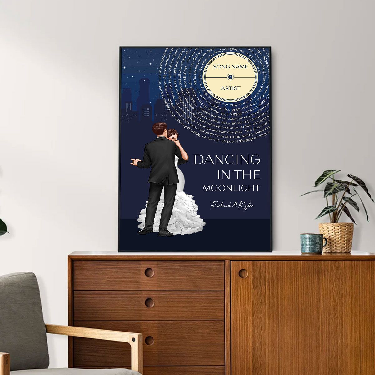 Perfect Custom Wedding Song Lyrics Personalized Canvas, Perfect Valentine's Day, Anniversary Gift For Couple, For Her, For Him