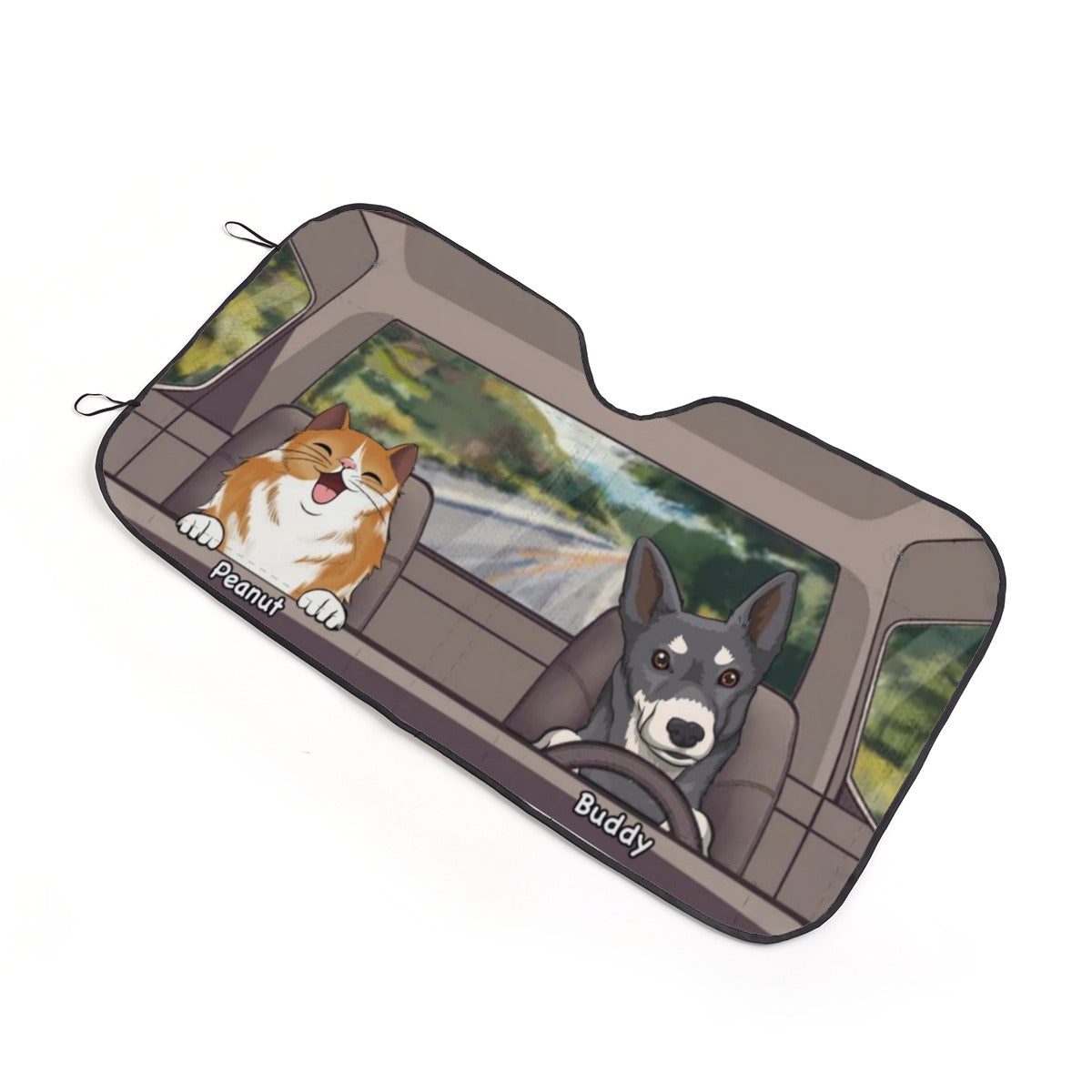 Personalized Dogs And Cats Auto Sunshade Gift For Pet Lovers Car Windshield Sunshades