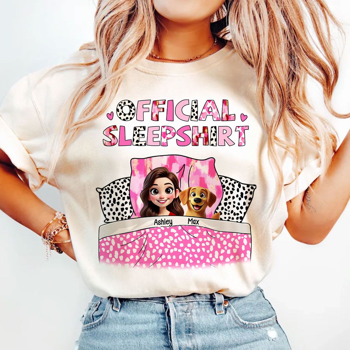 My Official Sleepshirt 3D Cute Dogs Personalized Shirt, Gift For Dog Mom