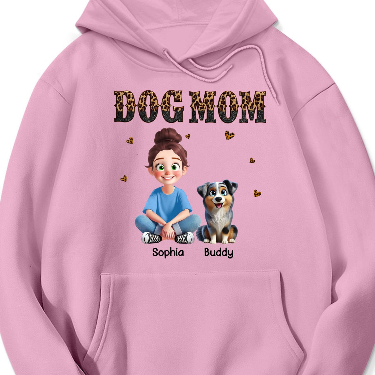 Leopard Dog Mom Animation Cartoon Personalized Shirt, Gift For Dog Lovers