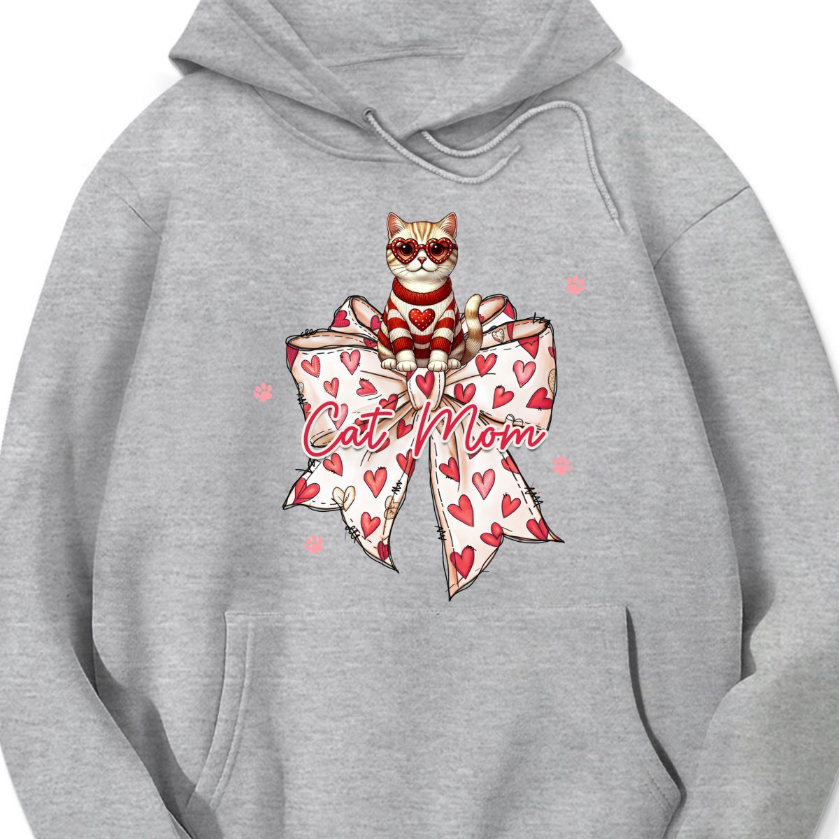 Coquette Bow Valentine Cat Personalized Shirt, Gift for Cat Moms