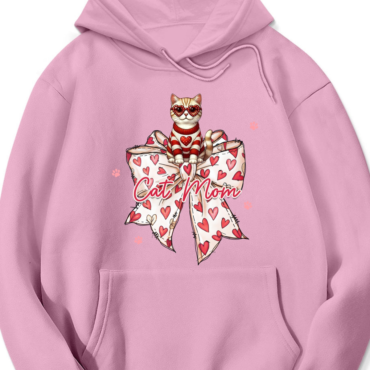 Coquette Bow Valentine Cat Personalized Shirt, Gift for Cat Moms