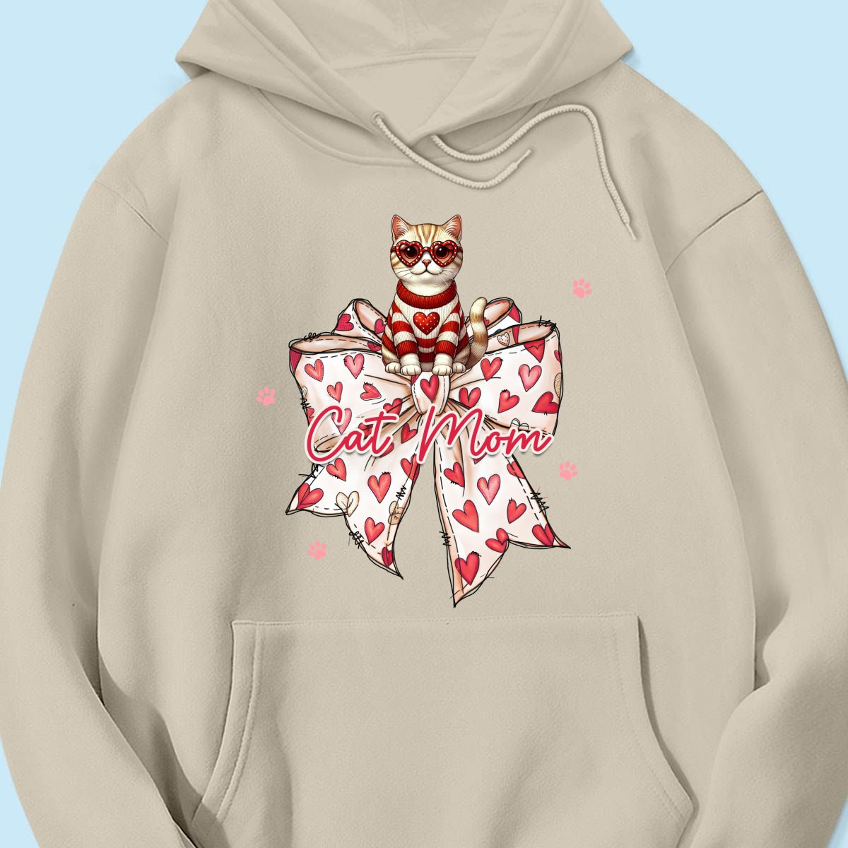 Coquette Bow Valentine Cat Personalized Shirt, Gift for Cat Moms