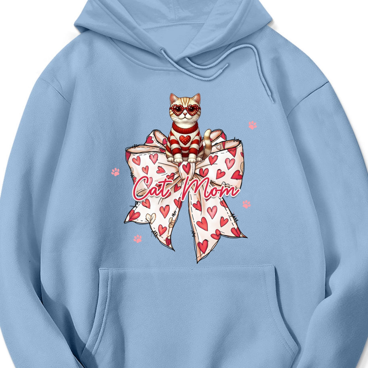 Coquette Bow Valentine Cat Personalized Shirt, Gift for Cat Moms