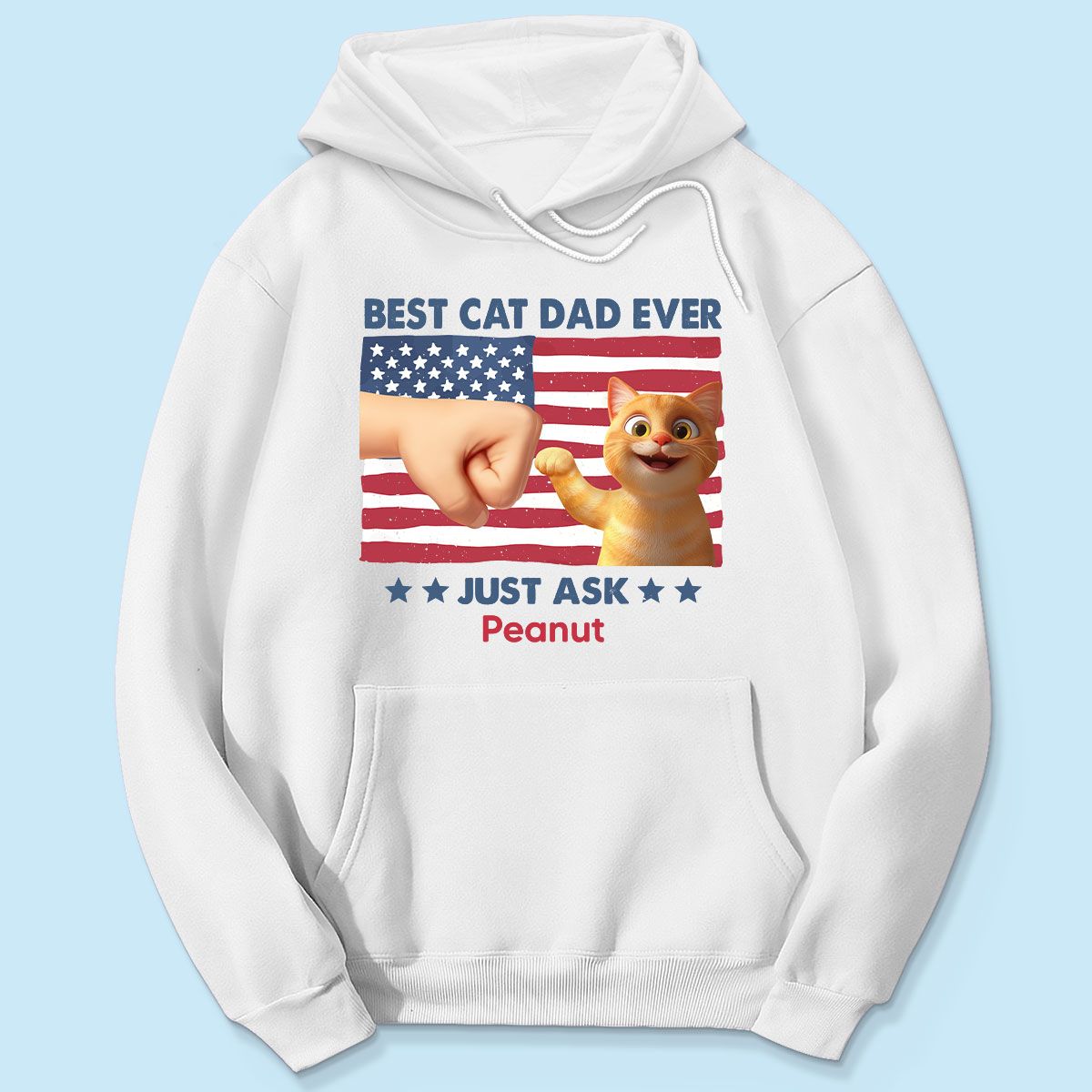 Best Cat Dad Nation Flag Personalized Shirt, Cute Cartoon Funny Cats, Gift for Cat Dads