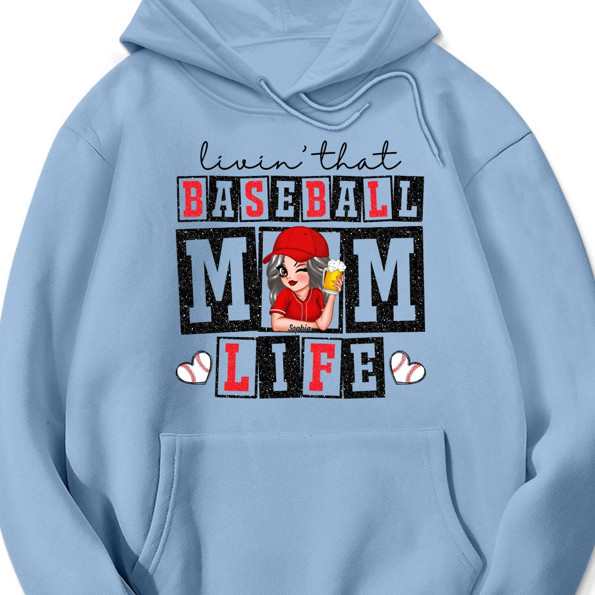 Livin' that Baseball Mom Life Personalized Shirt