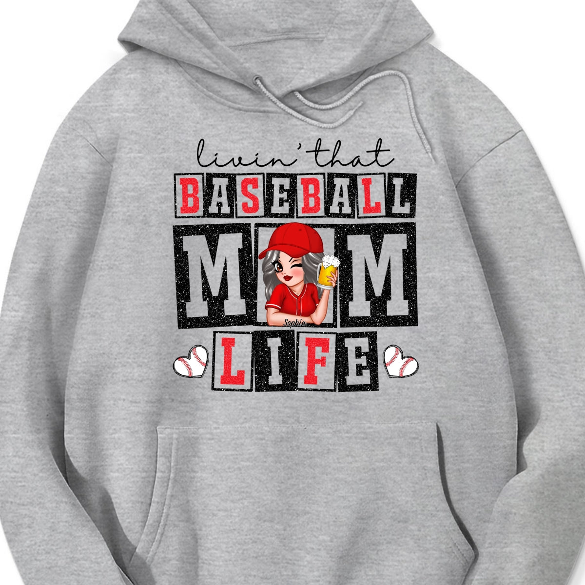 Livin' that Baseball Mom Life Personalized Shirt
