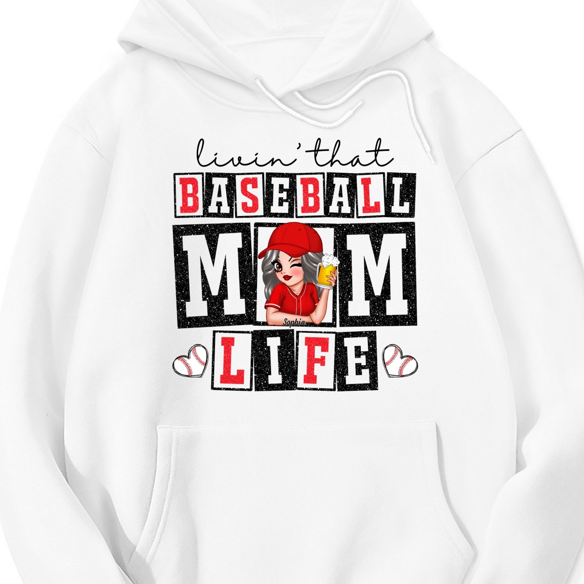 Livin' that Baseball Mom Life Personalized Shirt
