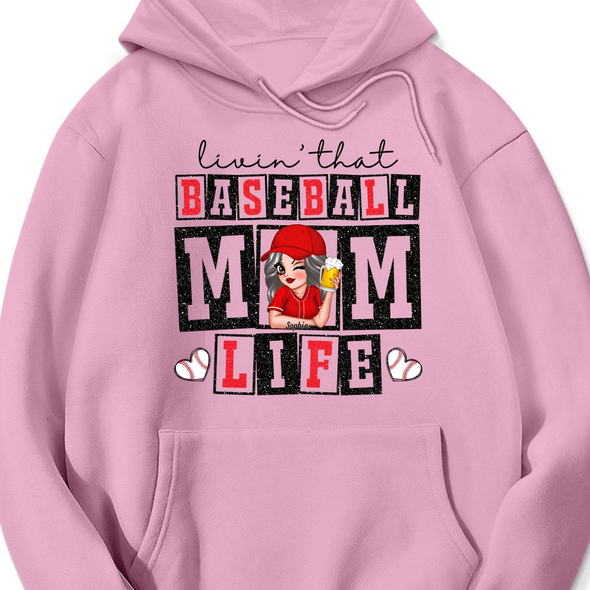 Livin' that Baseball Mom Life Personalized Shirt