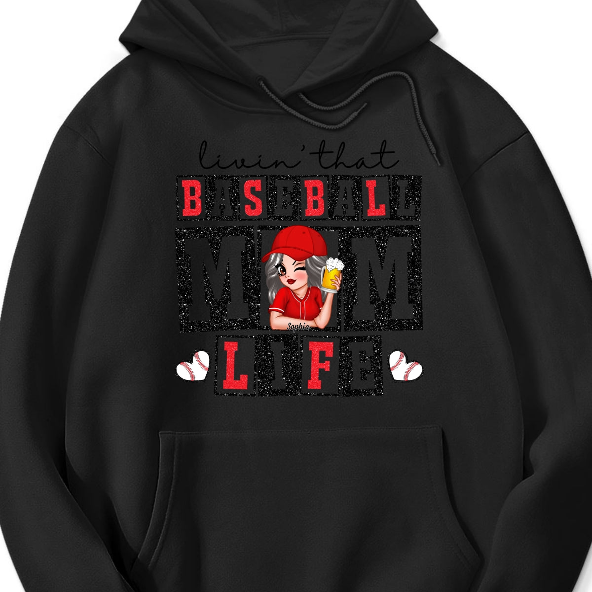 Livin' that Baseball Mom Life Personalized Shirt