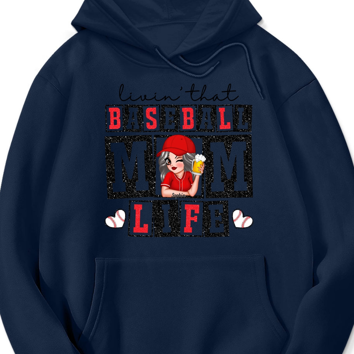 Livin' that Baseball Mom Life Personalized Shirt