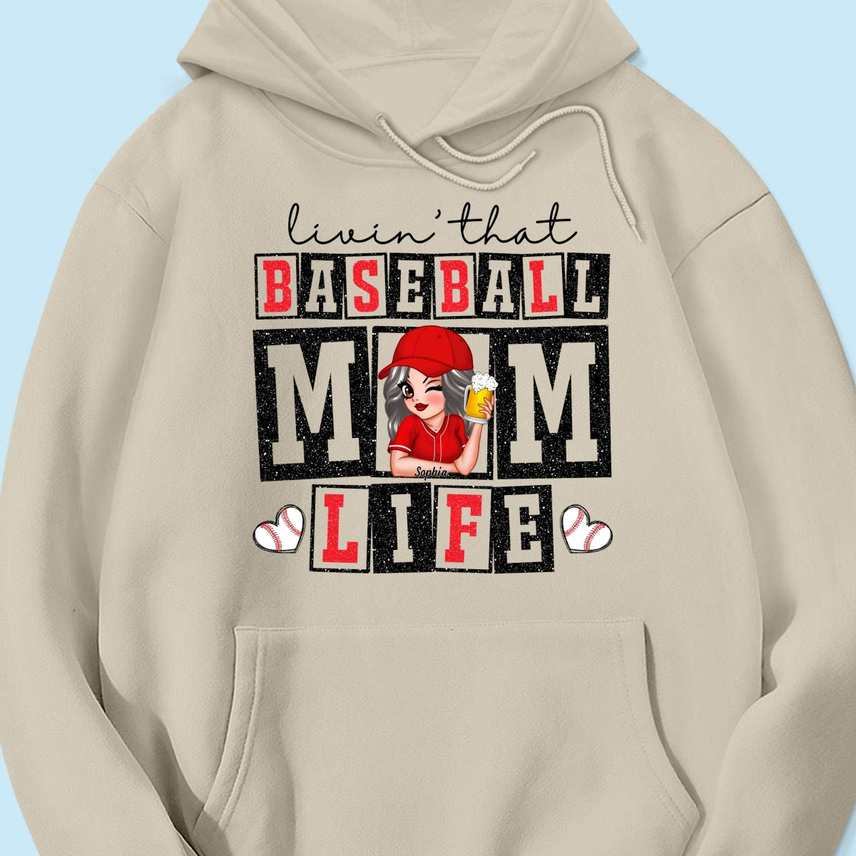 Livin' that Baseball Mom Life Personalized Shirt