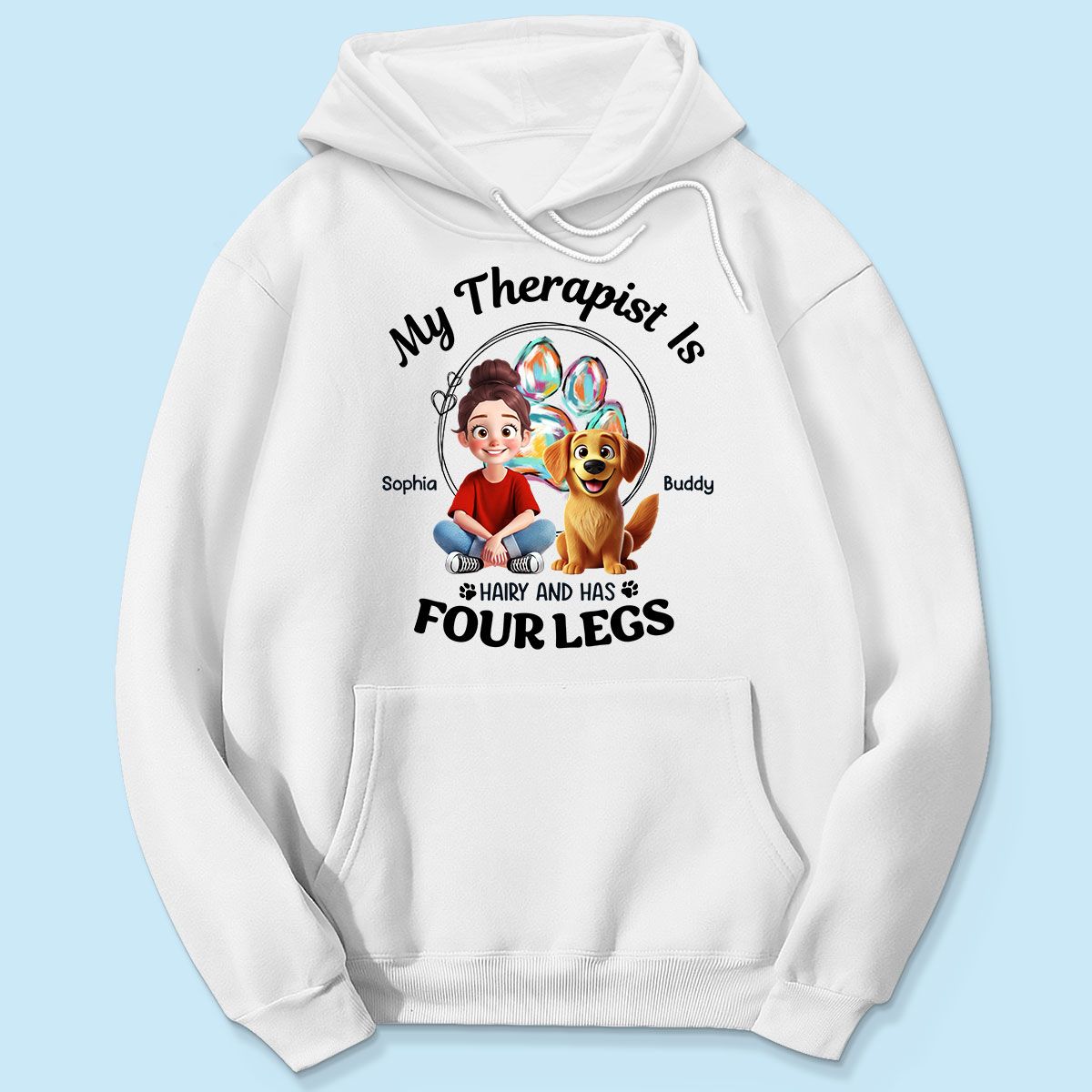 Animation Cartoon Dog My Therapist Personalized Shirt, Gift For Dog Lovers, Dog Mom