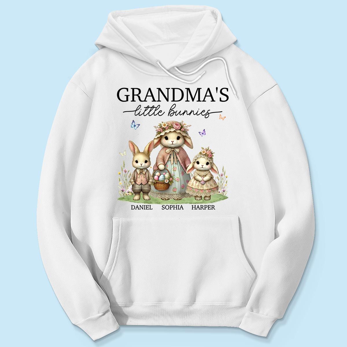 Vintage Grandma Bunny Easter Personalized Shirt