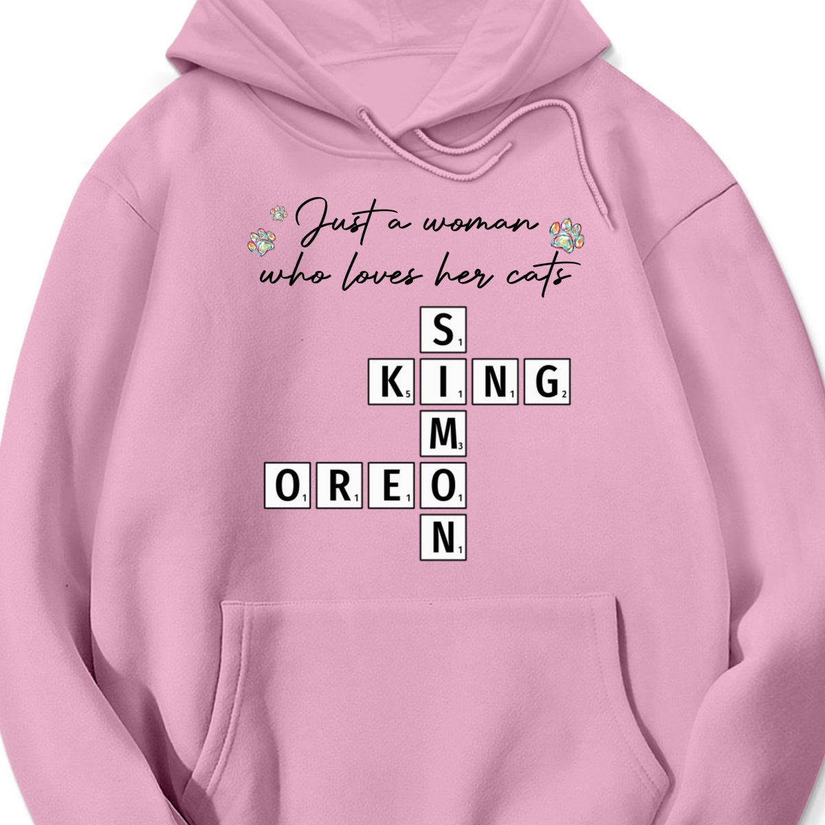 Just A Woman Who Loves Dogs Cats Crossword Puzzle Art Personalized Shirt