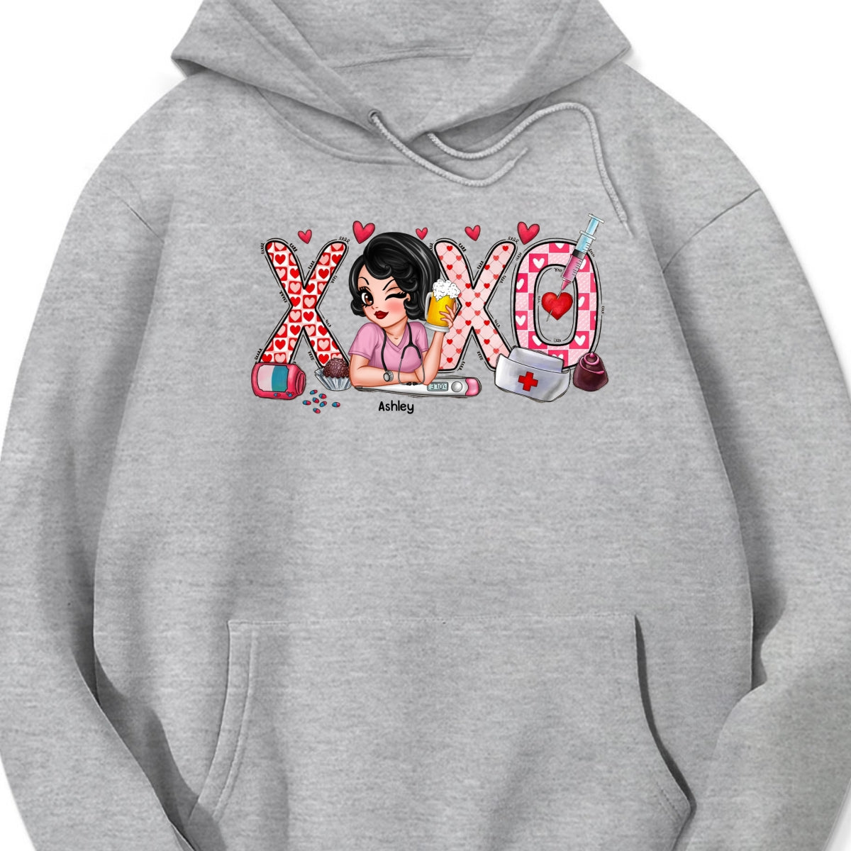 XOXO Nurse Valentines Day Shirt, Sweatshirt, Personalized Gift for Nurses