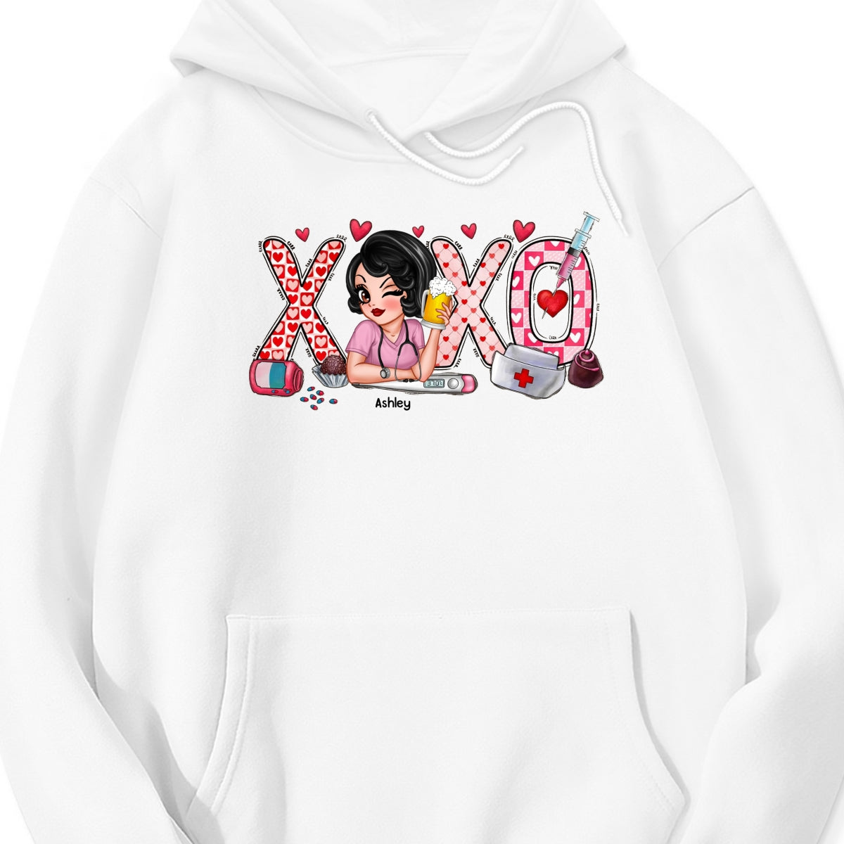 XOXO Nurse Valentines Day Shirt, Sweatshirt, Personalized Gift for Nurses