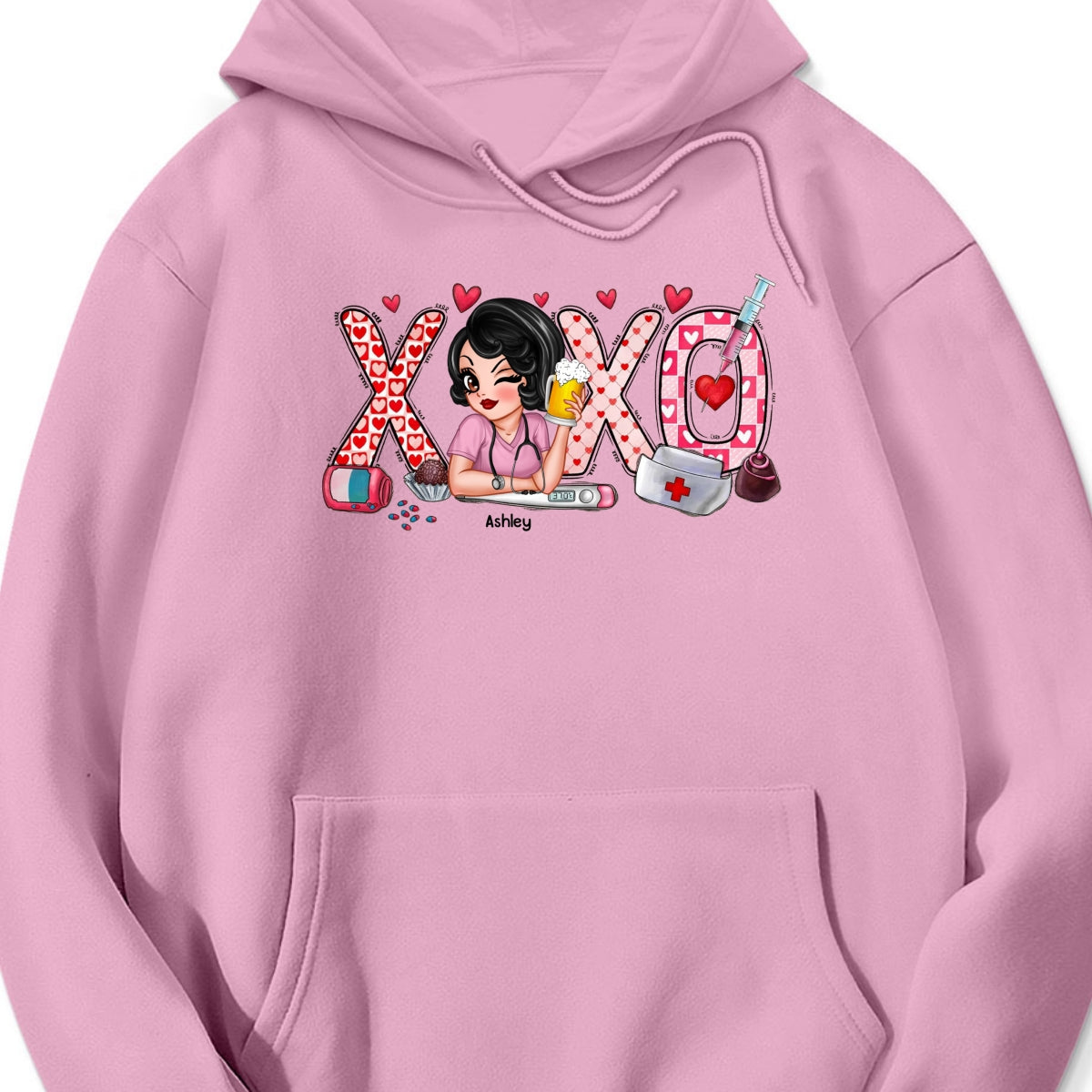 XOXO Nurse Valentines Day Shirt, Sweatshirt, Personalized Gift for Nurses