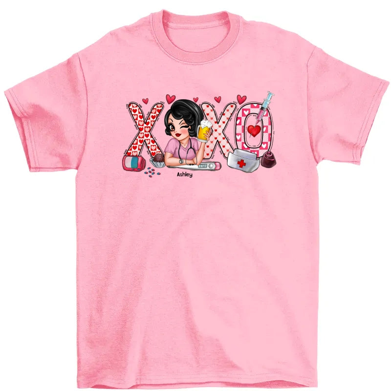 XOXO Nurse Valentines Day Shirt, Sweatshirt, Personalized Gift for Nurses