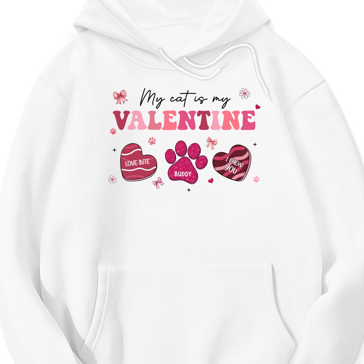 My Dogs Cats Are My Valentine Coquette Paw Valentine's Day Gift For Pet Lover Personalized Shirt