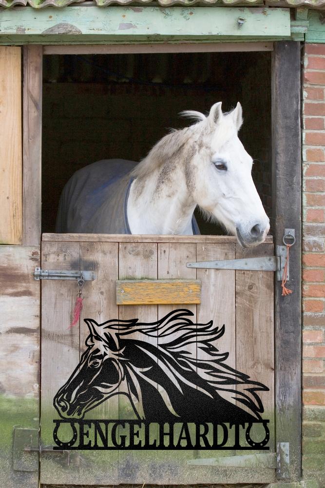 Horse Name Monogram Personalized Horse Metal Sign, Housewarming Gift, Farmhouse decorMetal wall art
