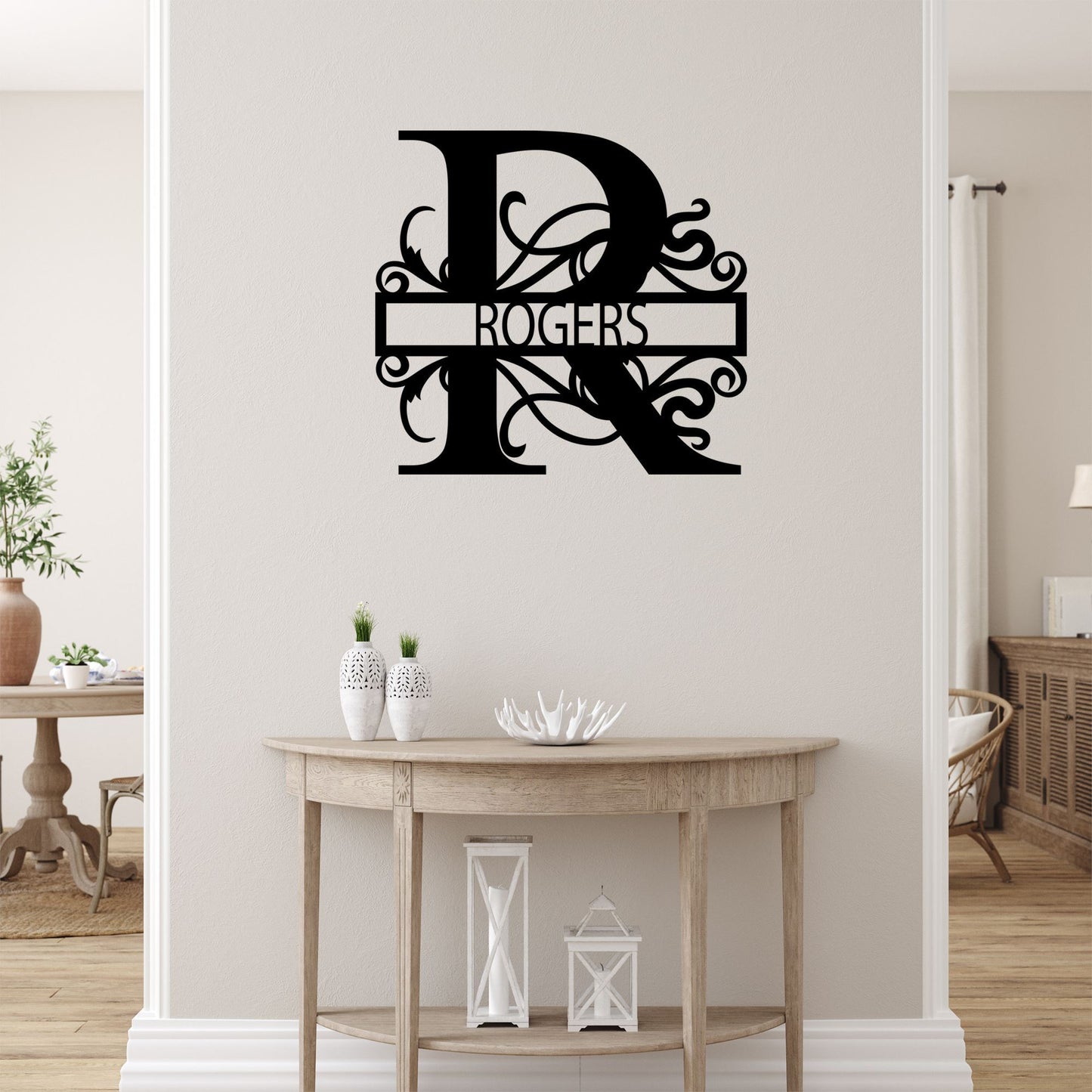 Split Letter Metal Monogram