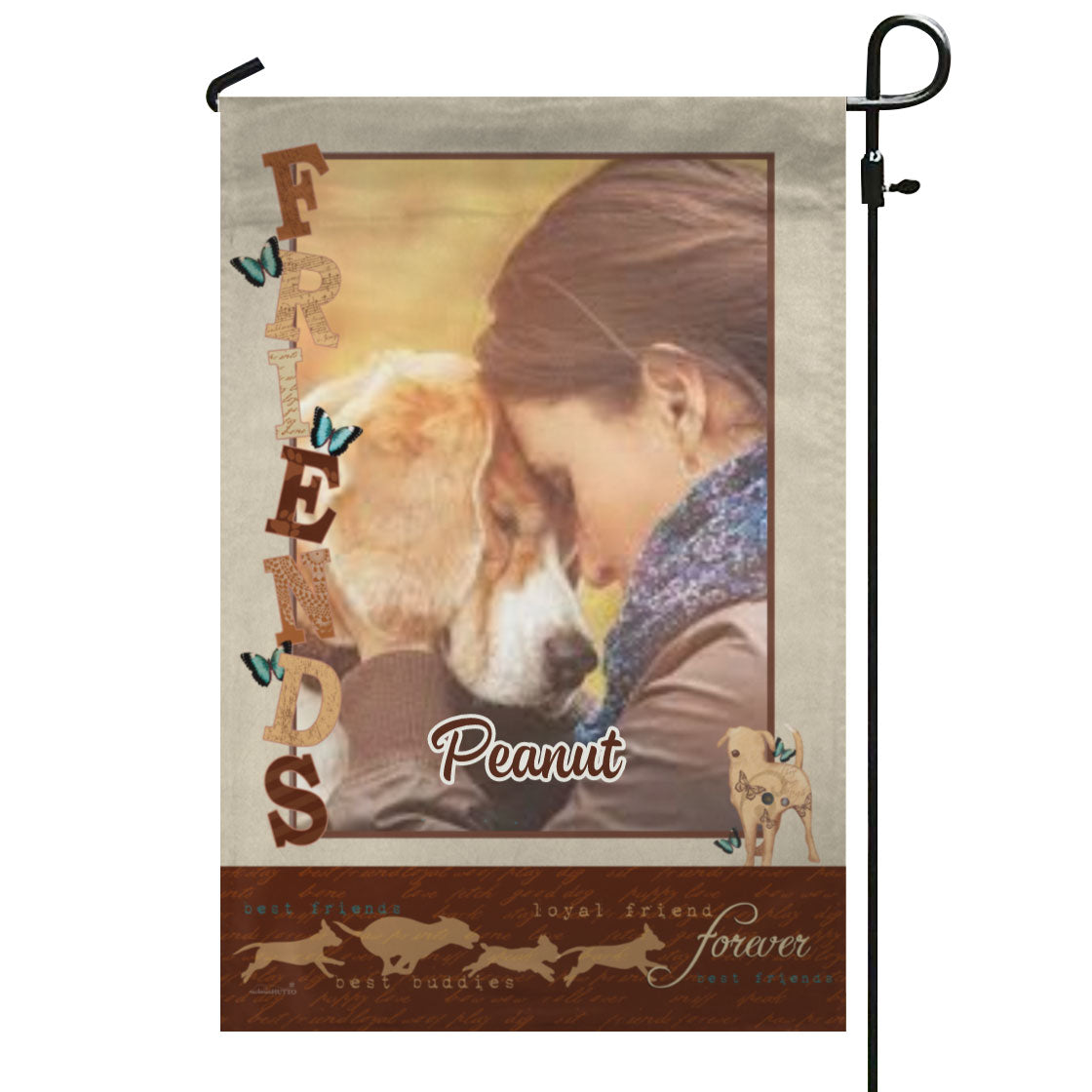 Best Furry Friends Personalized Photo & Name – Garden Flag & House Flag
