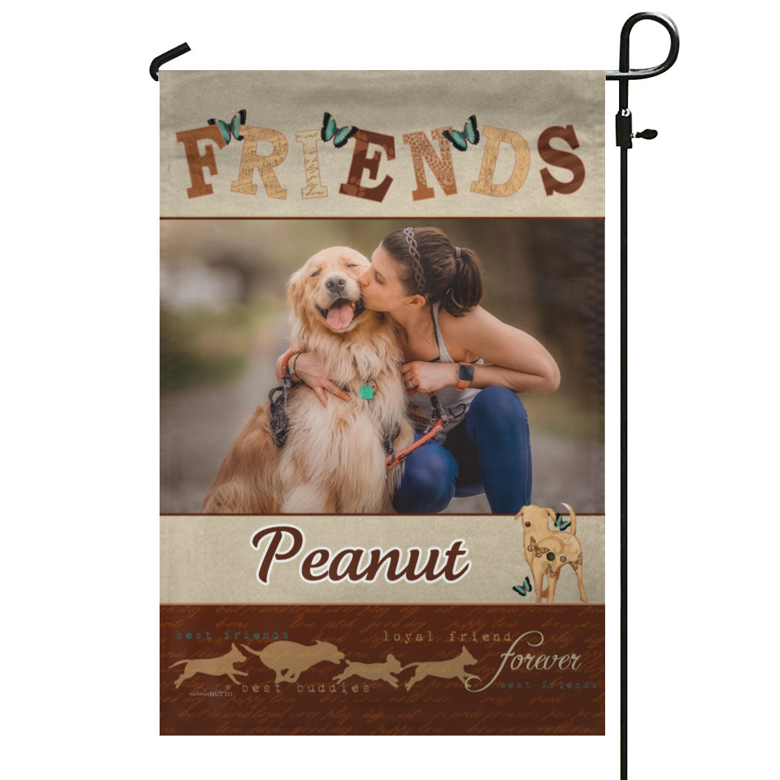 Best Furry Friends Horizontal Personalized Photo & Name – Garden Flag & House Flag