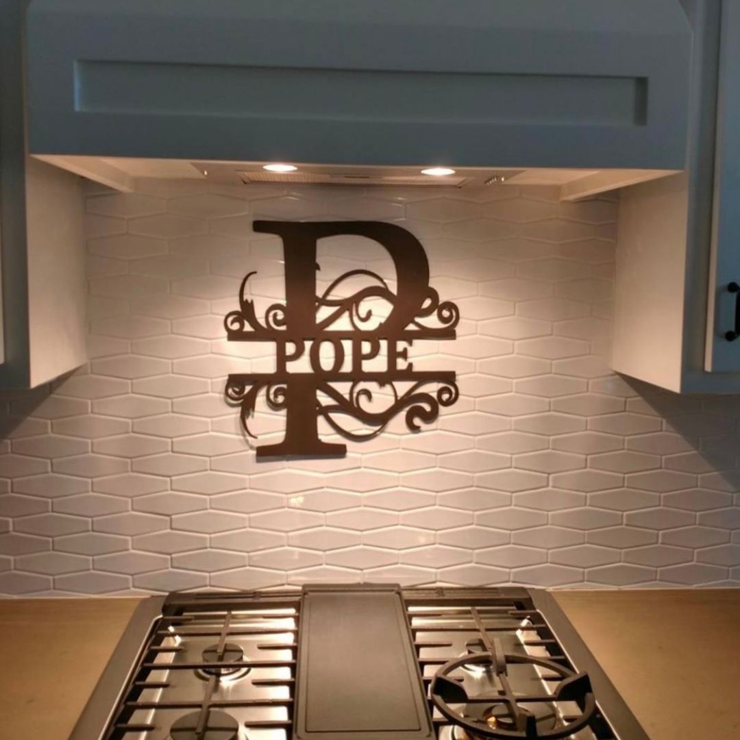 Split Letter Metal Monogram