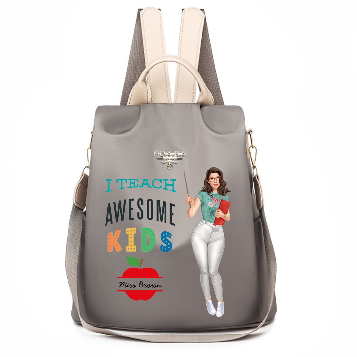 I Teach Awesome Kids Miss School Teacher Backpack