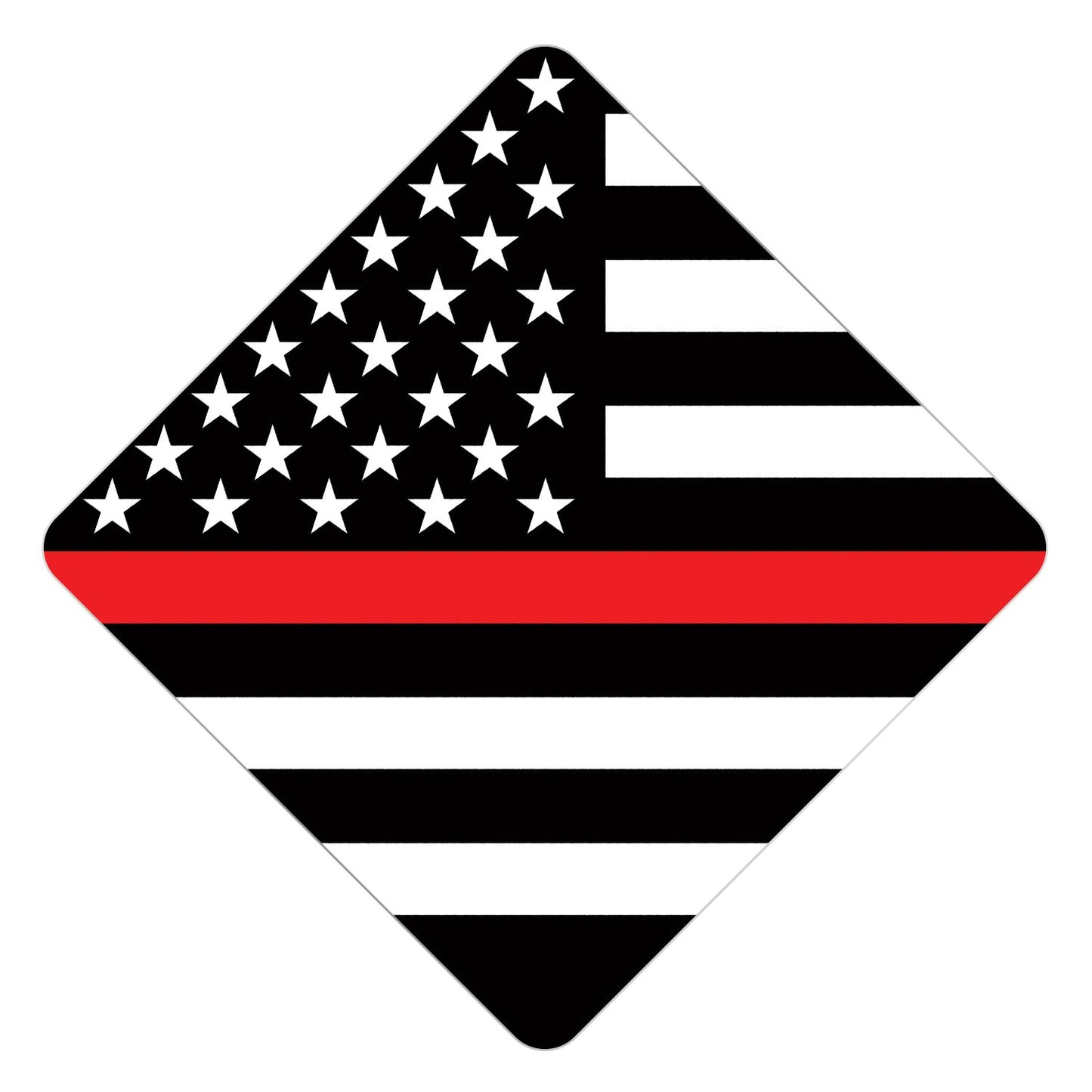 Thin Red Line Flag Grad Cap Tassel Topper